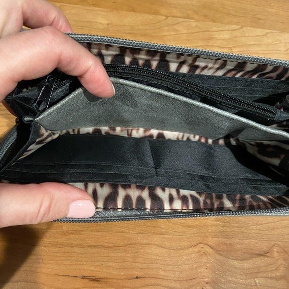 Nicole Miller Zip Around Wallet Grey - Picture 7 of 10